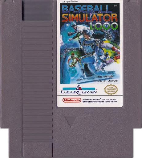 NES cartridge for Baseball Simulator 1.000