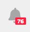 a grey bell icon with a red rectangle notification and a white 76... yeah, it's a lot. :P
