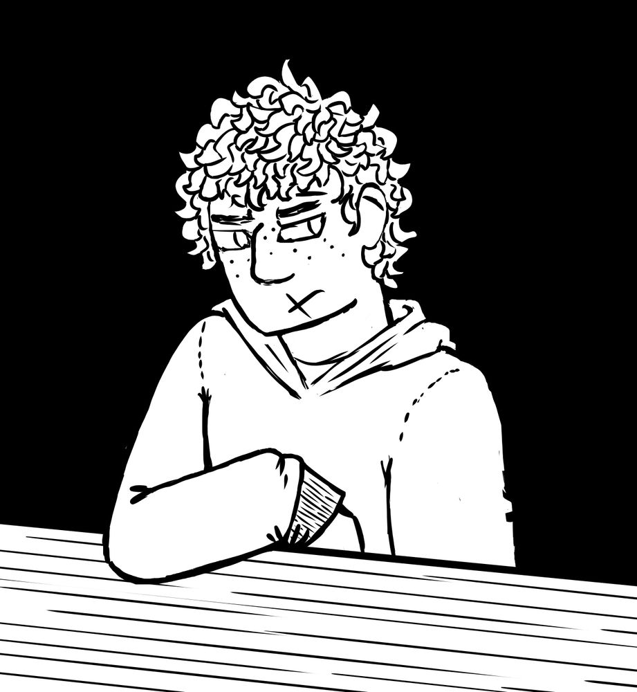 the same image but in black and white 