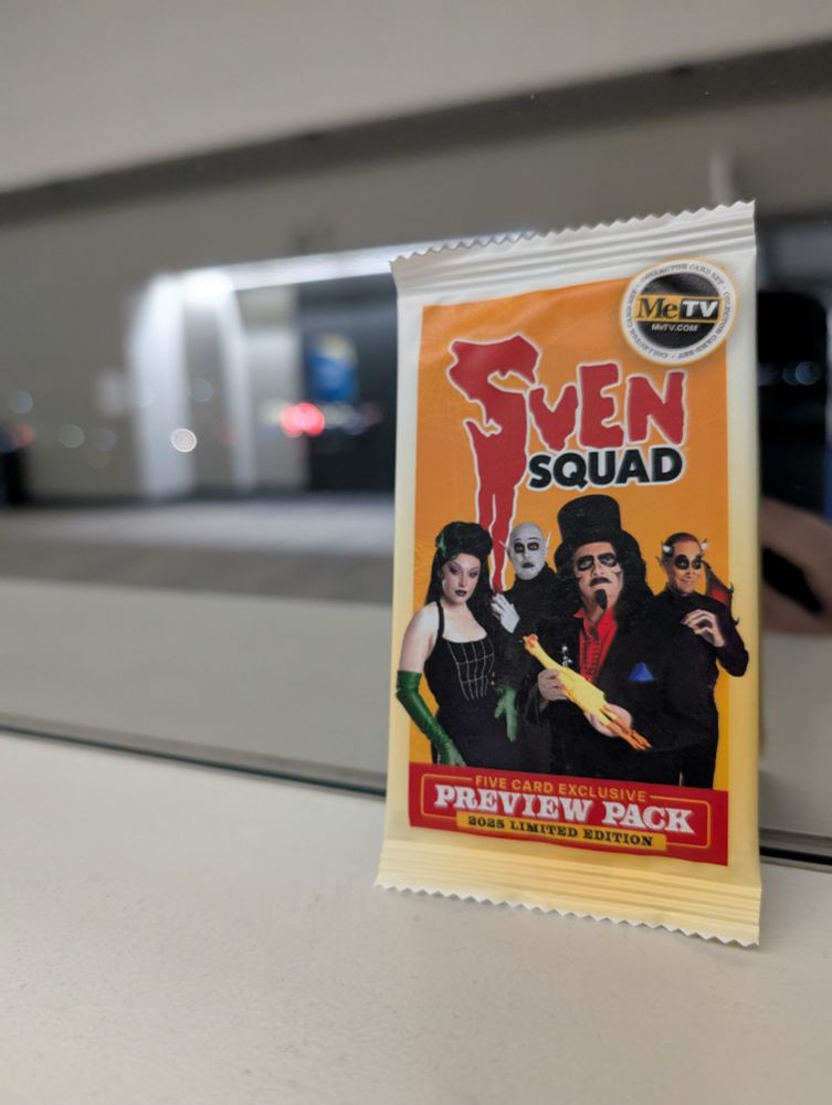 Svengoolie MeTV trading card preview pack.