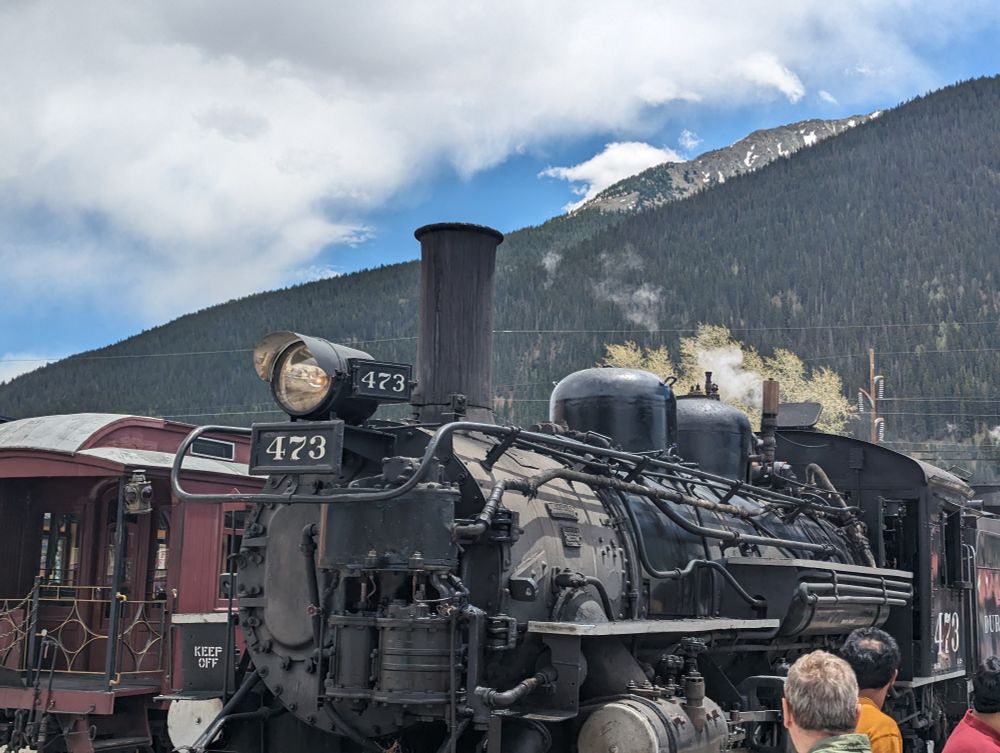 Engine 473 on the Durango Silverton line.