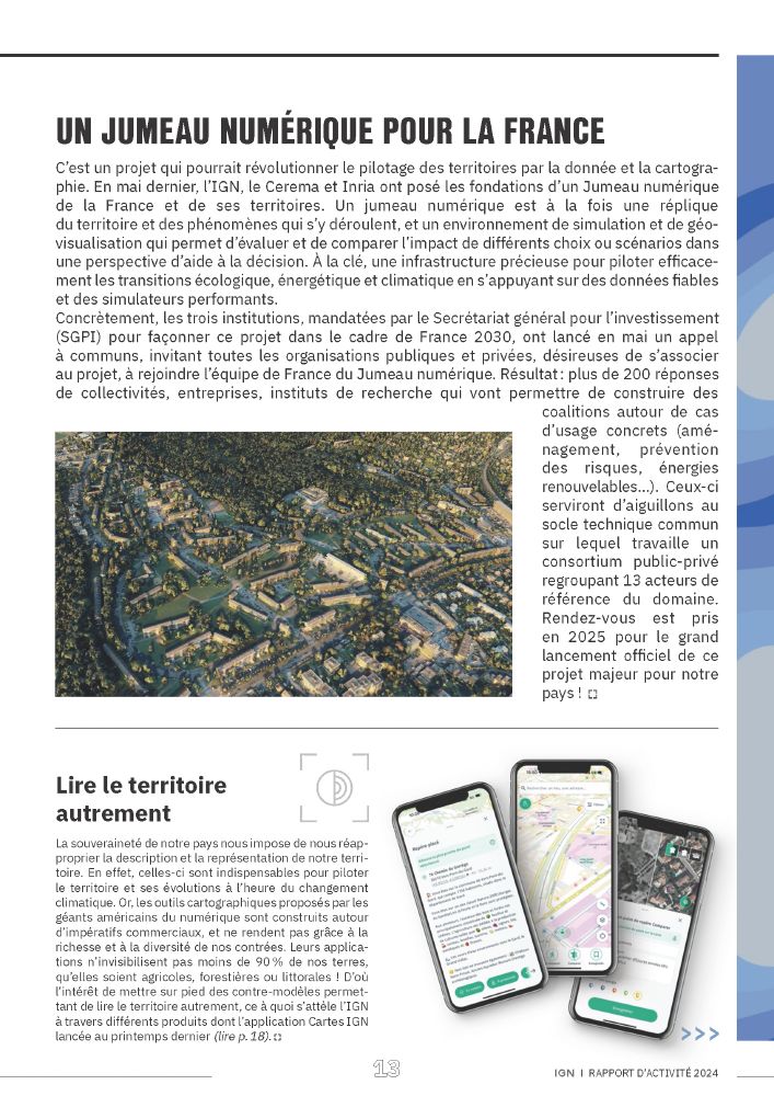 Rapport d'activité IGN 2024 : page 13