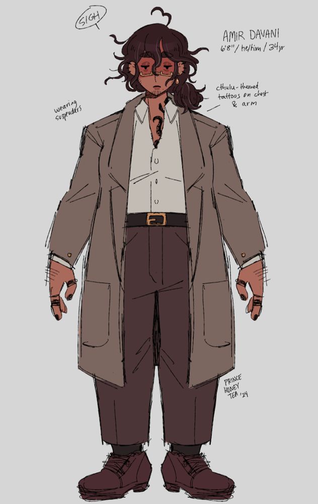 A symmetrical reference image of the same character.