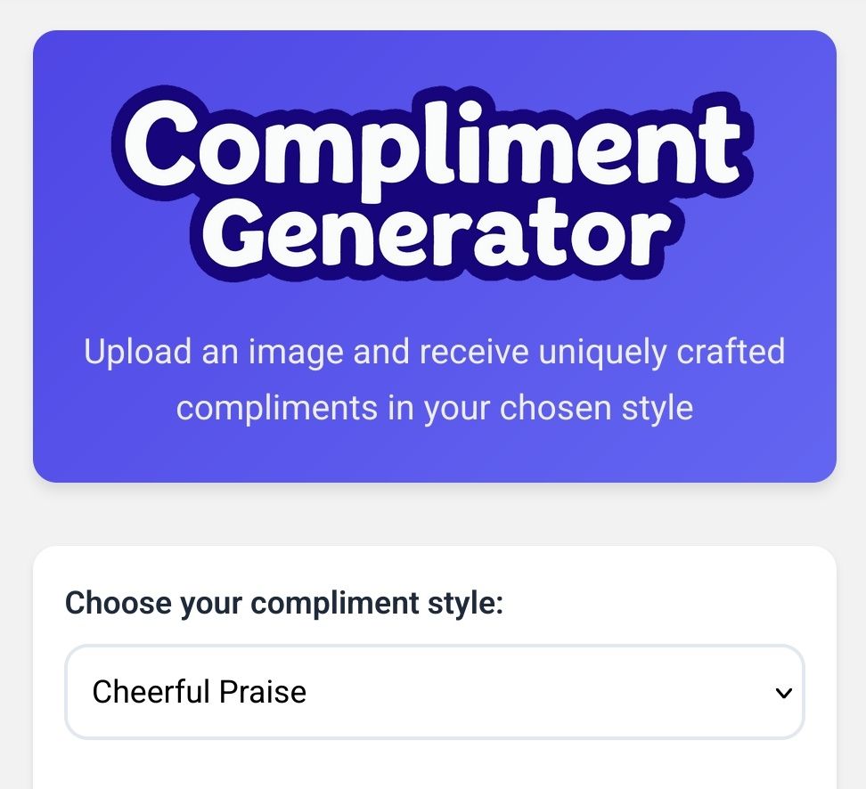 Complement generator app screenshot