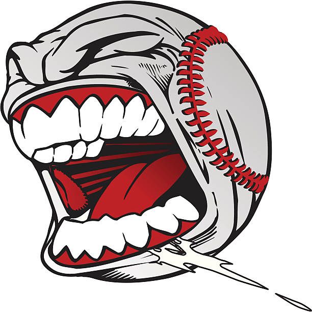 that screaming baseball stock baseball image