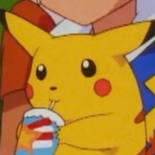Pikachu taking a sip meme