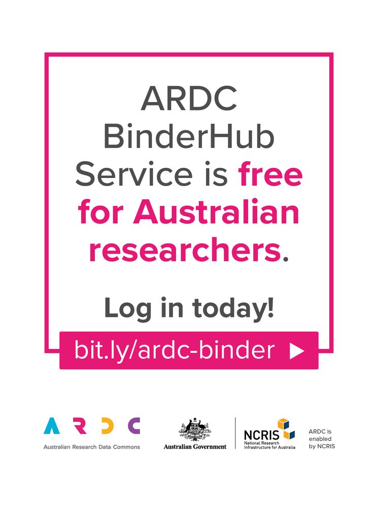 ARDC BinderHub Service is free for Australian researchers - log in today! bit.ly/ardc-binder