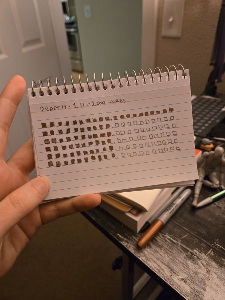 1 square= 1000 words. 70 squares filled in. 