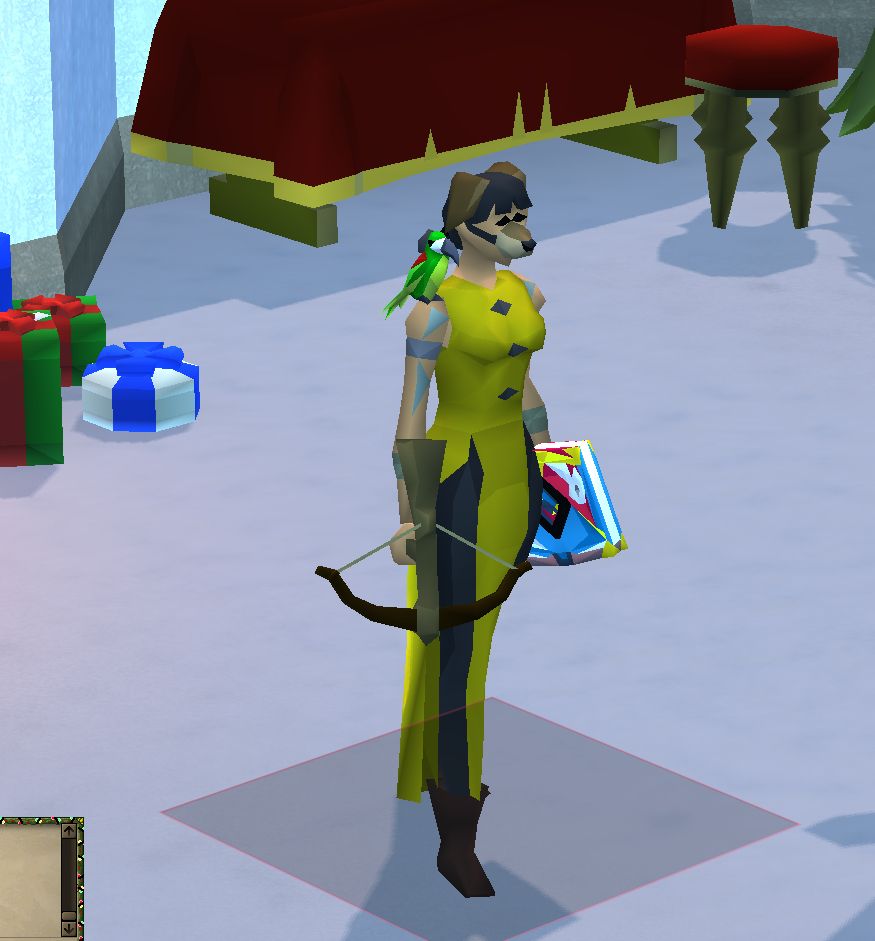 OSRS player character wearing puppy ears and snout