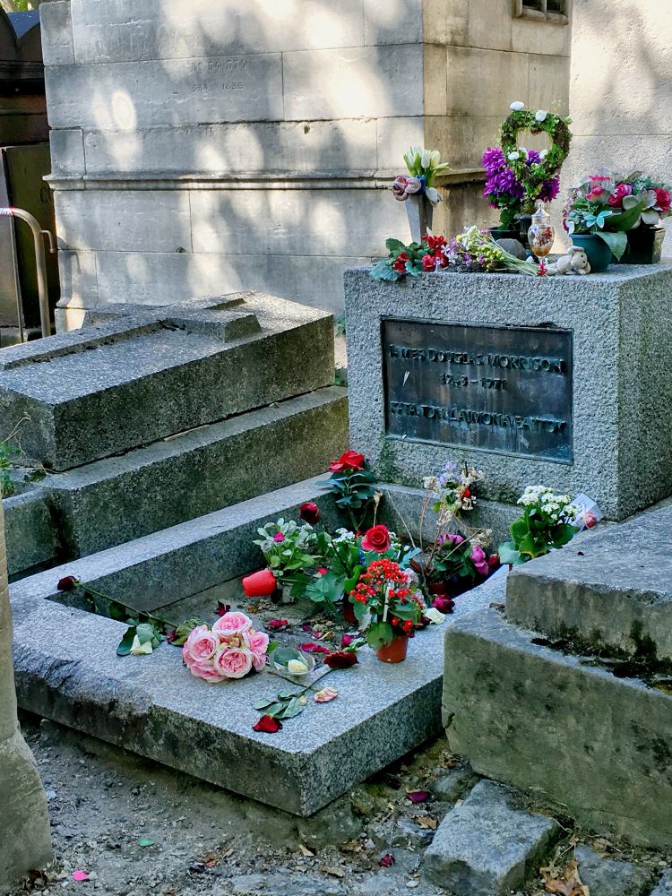 Père Lachaise Cemetery, Jim Morrison's grave.