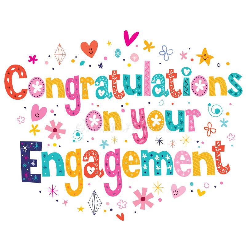 Pic: artistic text saying “congratulations on your engagement “