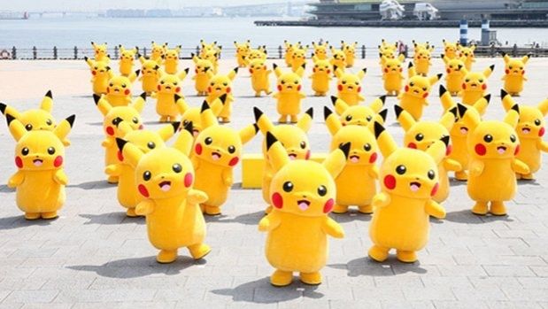 Beach full of pikachus