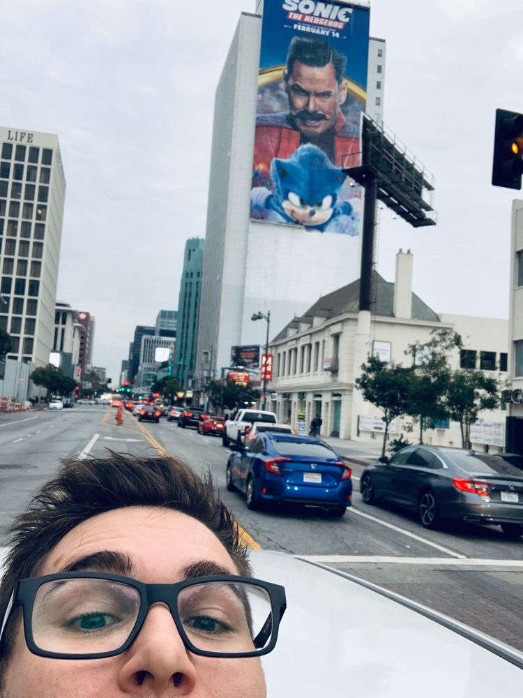 Big Sonic 1 mural in Koreatown