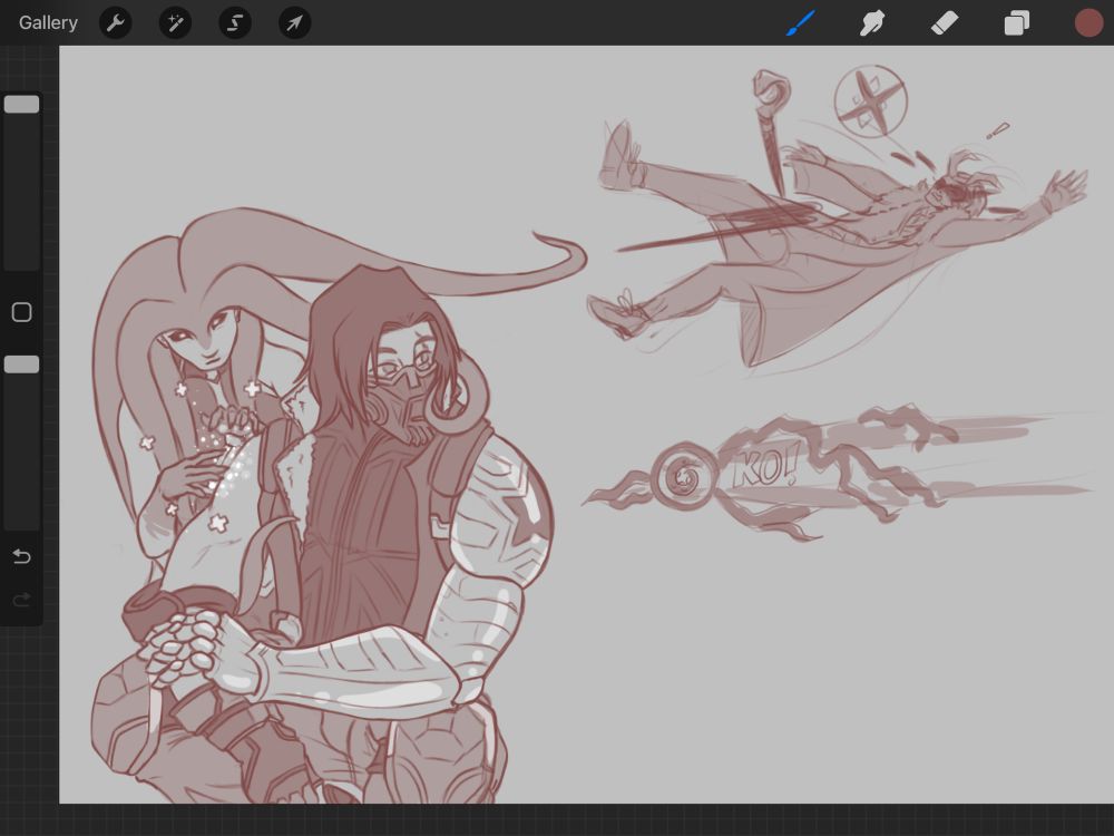Bucky being healed  by support who simultaneously KO’s an enemy 