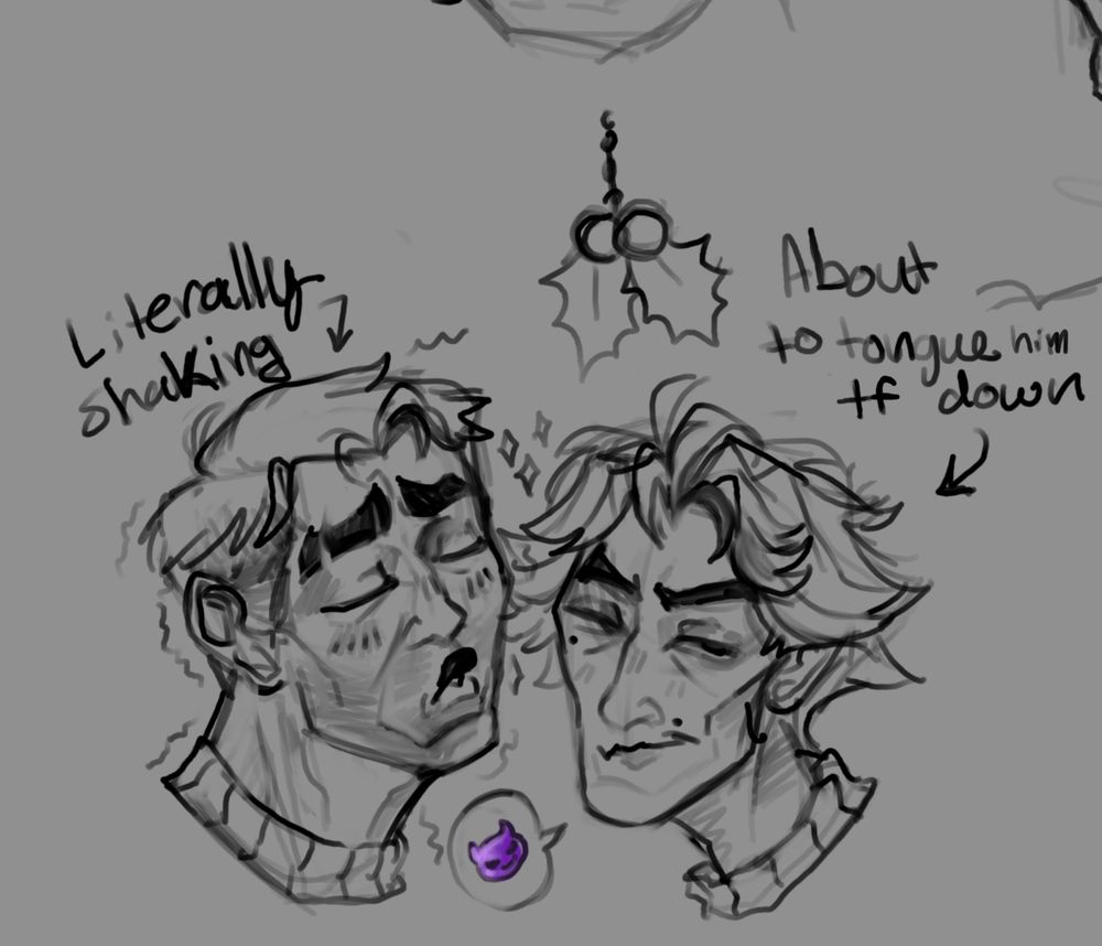 Jayvik under the mistletoe >:3
“Literally shaking”
“About to tongue him tf down”