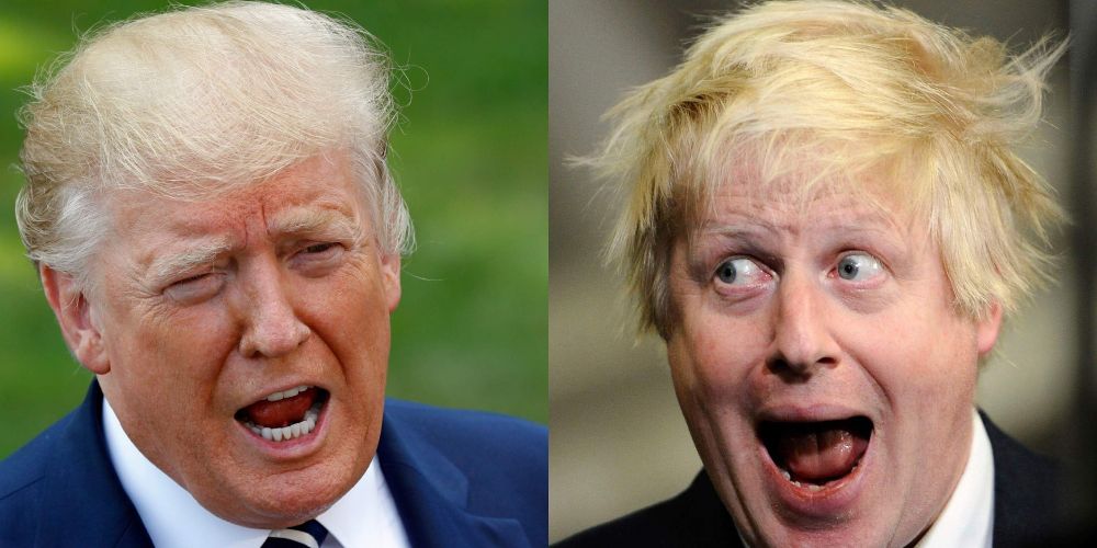 One of my favourite things right now is watching britons pointing the finger across the pond, laughing at americans for electing a hopeless narcissist, from a wealthy background, peddling r/w populism, into high office.