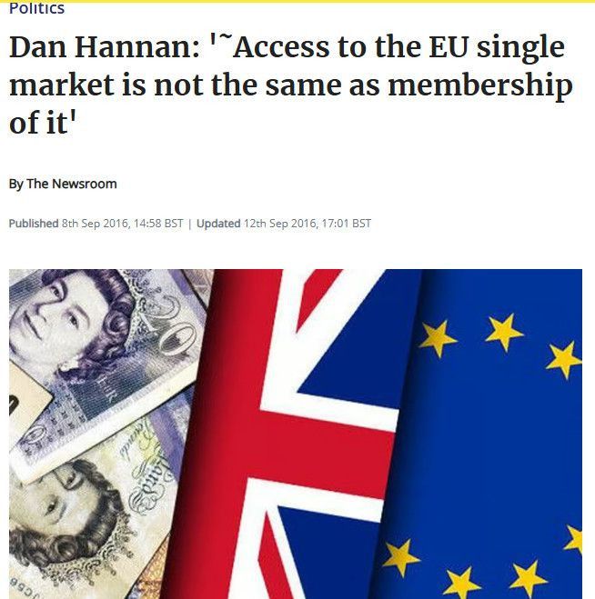 Dan Hannan: '˜Access to the EU single market is not the same as membership of it' full article: https://www.newsletter.co.uk/news/politics/dan-hannan-access-to-the-eu-single-market-is-not-the-same-as-membership-of-it-1203142