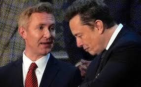 douglas murray chatting intimately with elon musk. 
