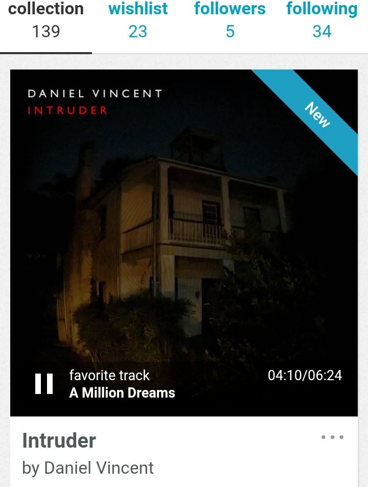 A million dreams by Daniel Vincent screenshot from Bandcamp 