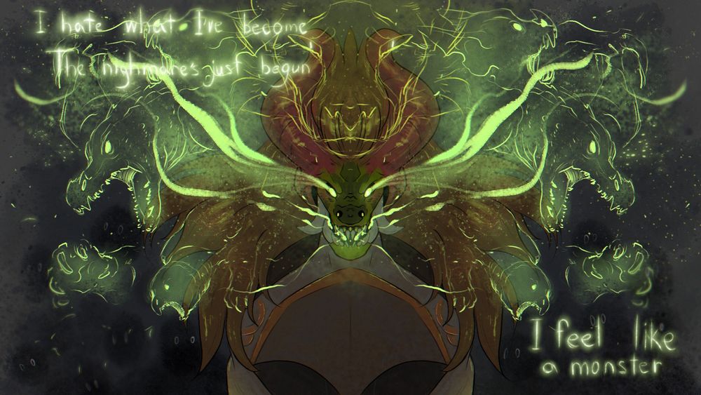 Mutant turtle demon art inspired by song