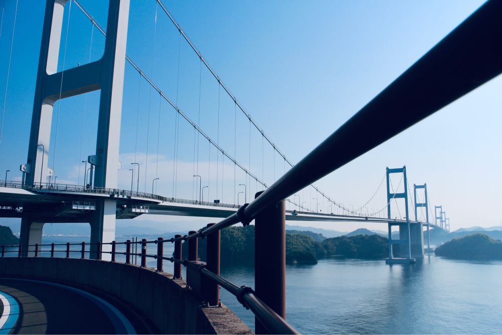 来島海峡大橋　ループ橋から