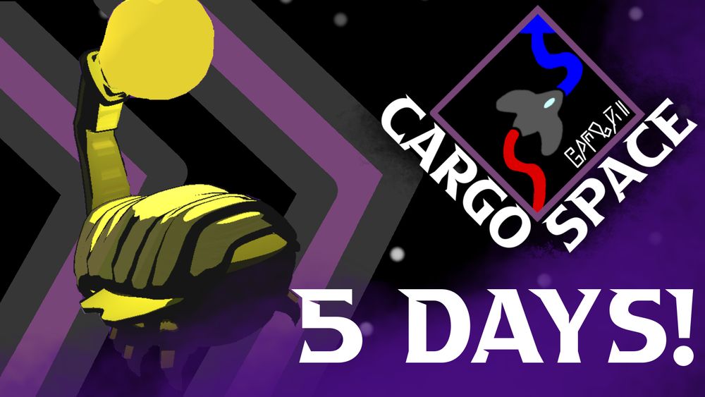 A promo image for the game CargoSpace on steam. The text reads "CargoSpace" and "5 Days!".

The creature on the left is called a Vieel, a space bug looking creature with a lightbulb tail