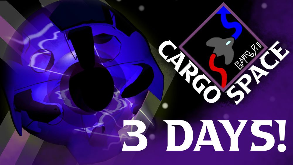 CargoSpace promo image with a purple broken moon with lightning coming out of it. This is known as the Electrum Moon!