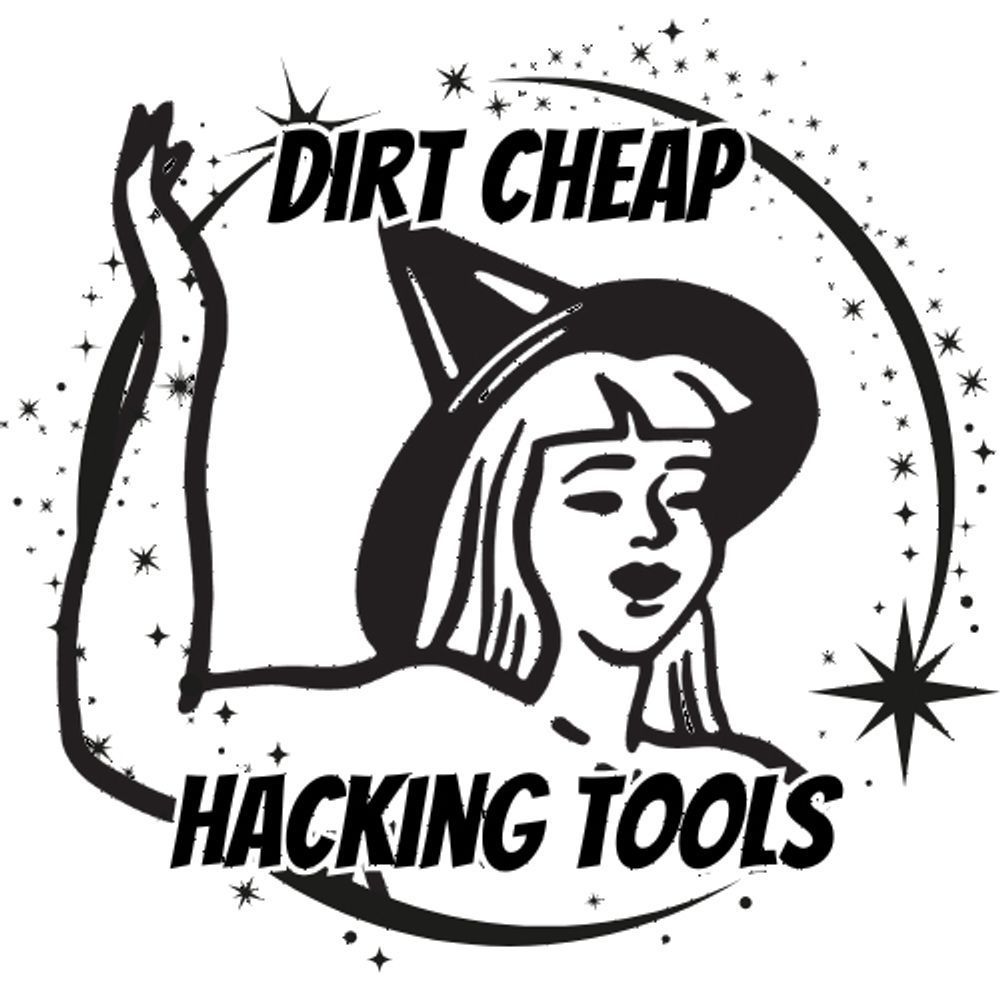 the glitch witch dirt cheap hacking tools logo