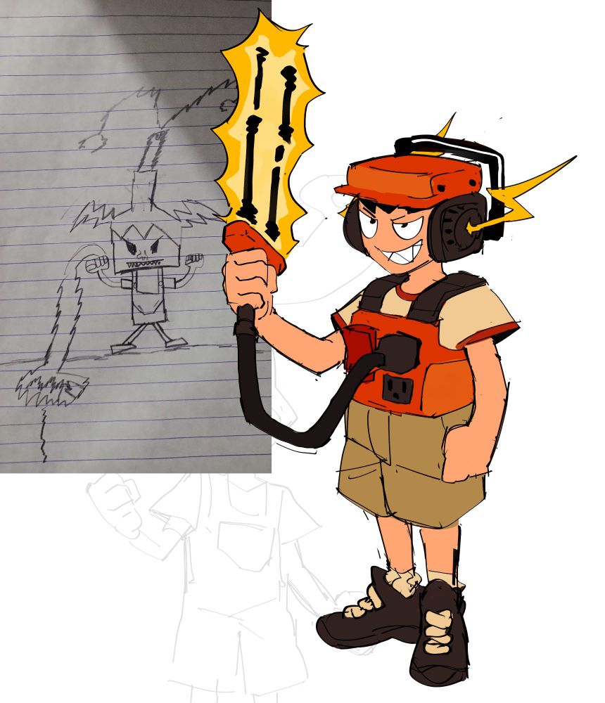 boy with electric powers
