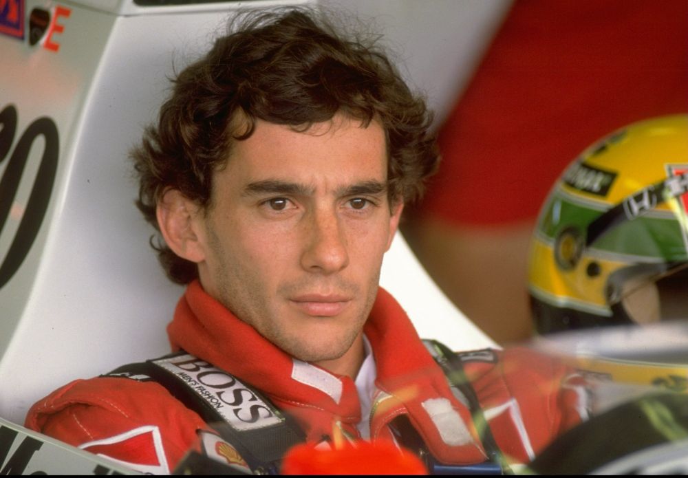 Picture of Aryton Senna in a F1 car
