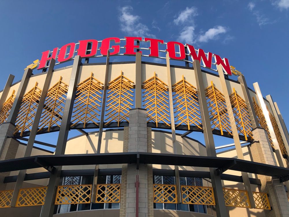 Really cool exterior facade for Hodgetown, home of the Sod Poodles