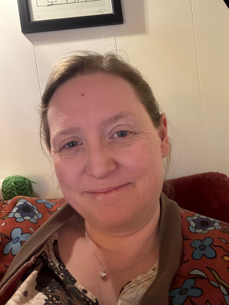 Meg som ser equal parts trøtt og fornøyd ut. 