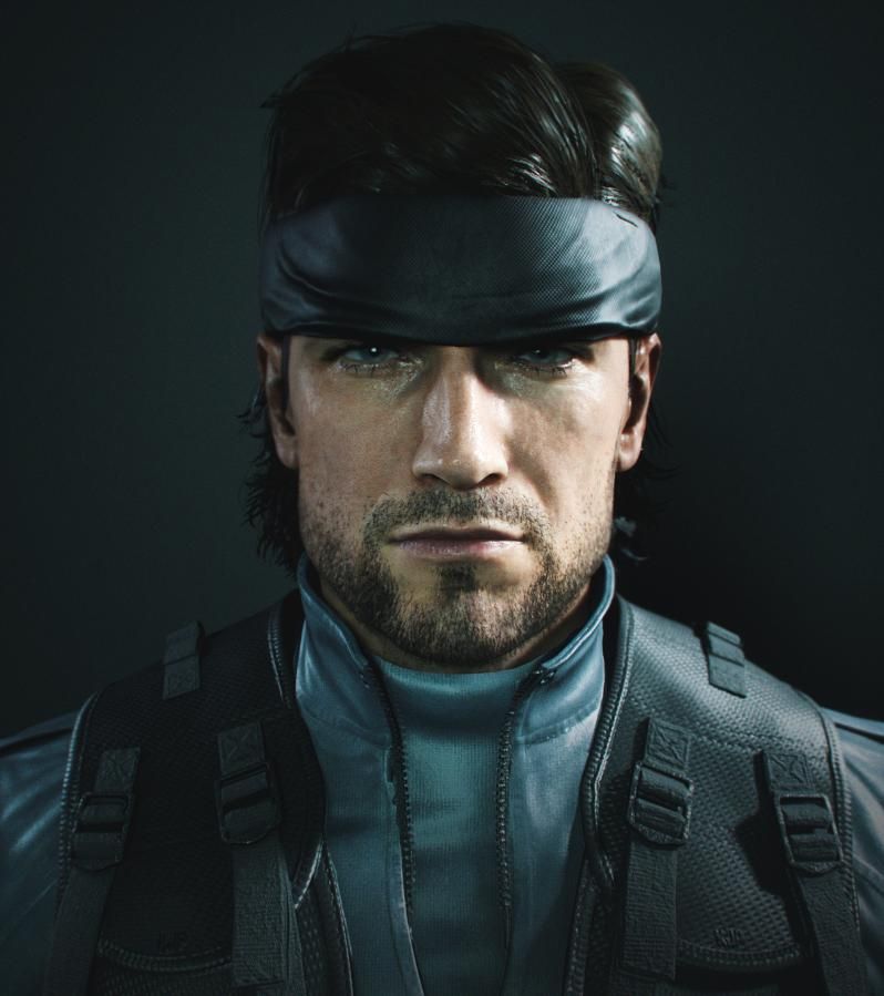 a picture of solid snake from metal gear series staring at the user
