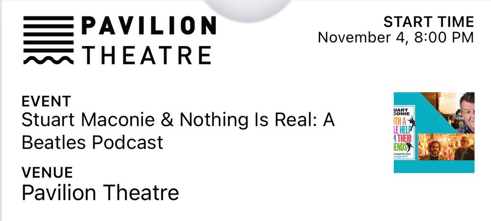 A screenshot of a ticket for a NIR show on 4th November 2025. 