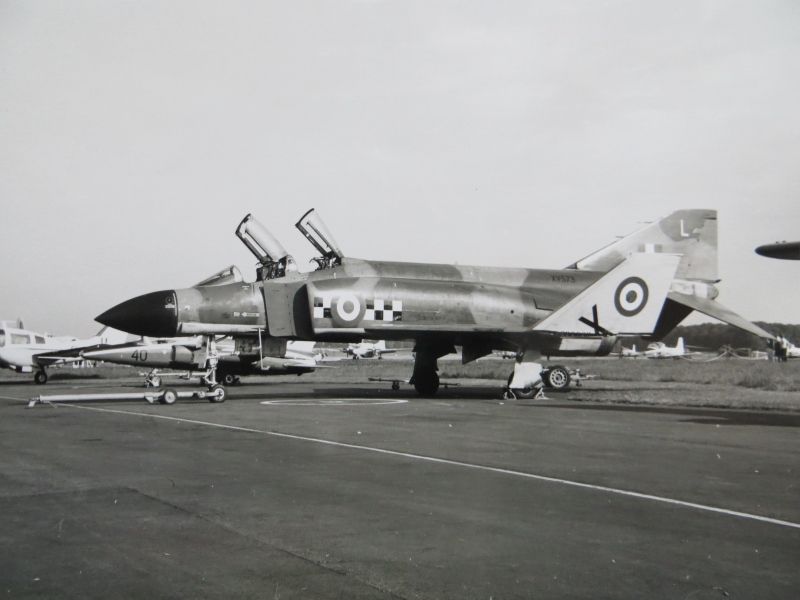 43 Squadron Royal Air Force Phantom on static display at an air show