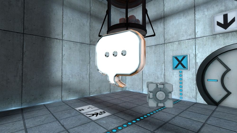 Commentary node from Portal, when clicked these would play commentary from developers and designers.