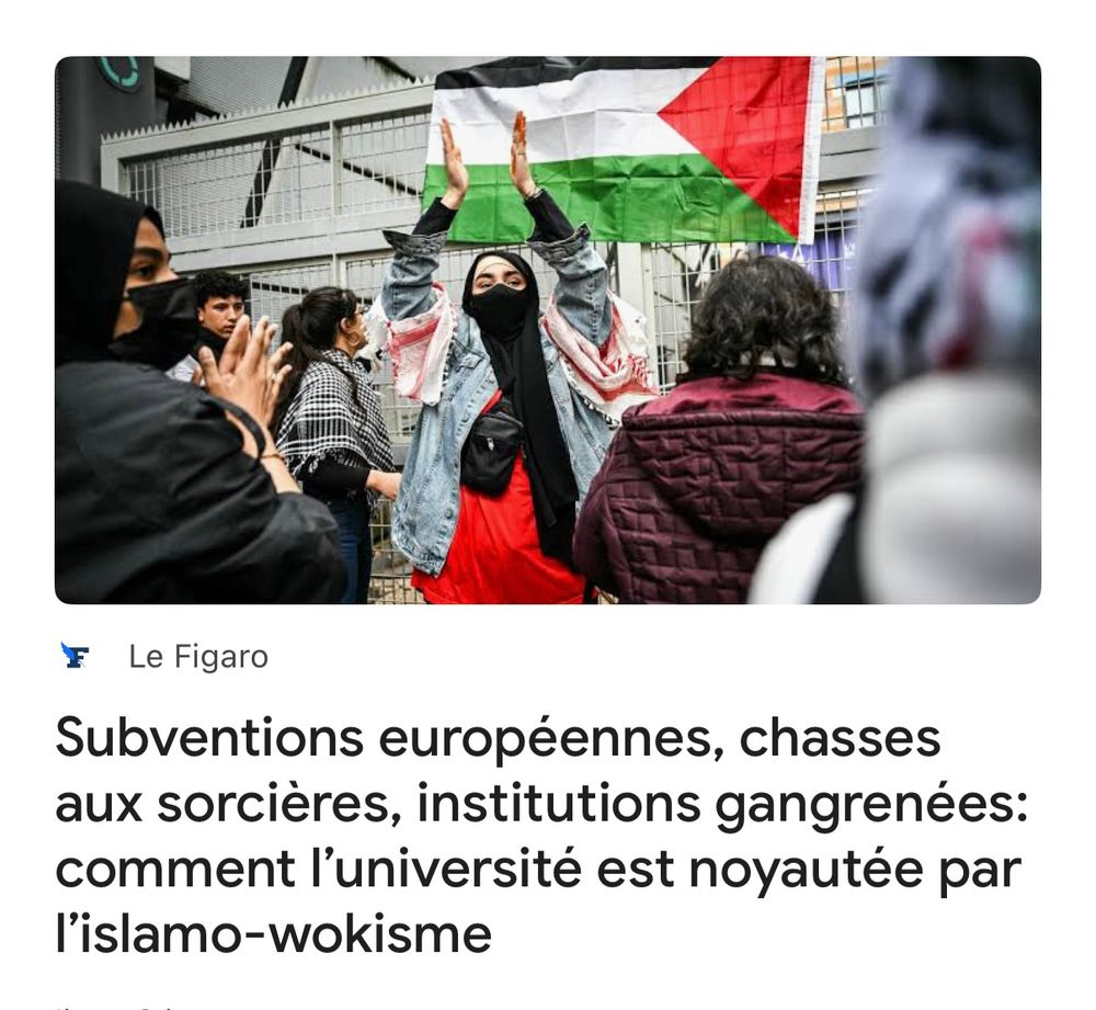 Une du figaro sur « l’islamo wokisme »