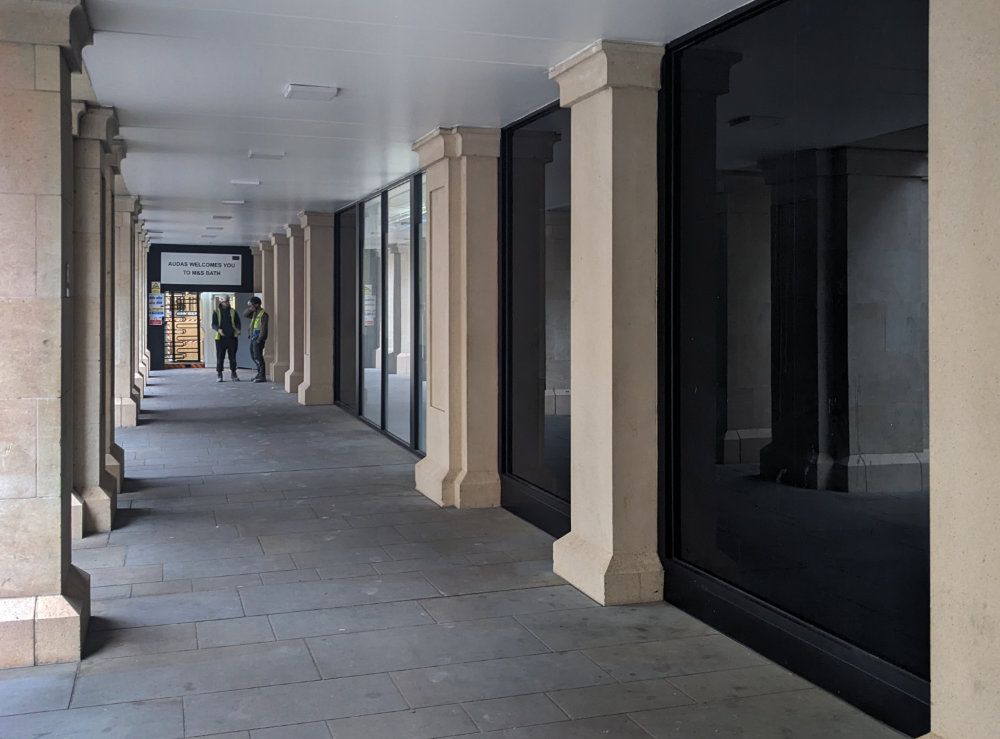 Bath Southgate Centre Manvers Street Colonnade.