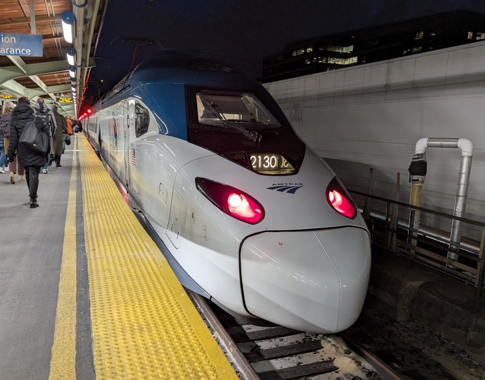 An Avelia Liberty train waiting to depart Union Station in Washington DC.