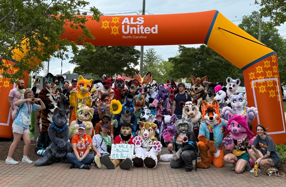 A group of furries at the ALS walk. 