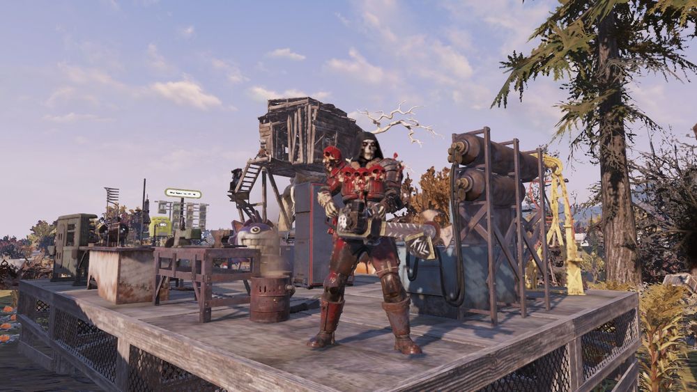 Skeletor's 90's grimdark look with autoaxe.