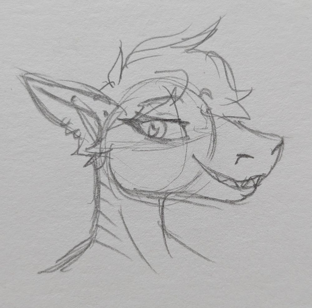 Headshot of Jann, an anthropomorphic shark woman.