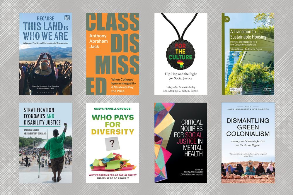 Image of book titles in the display.