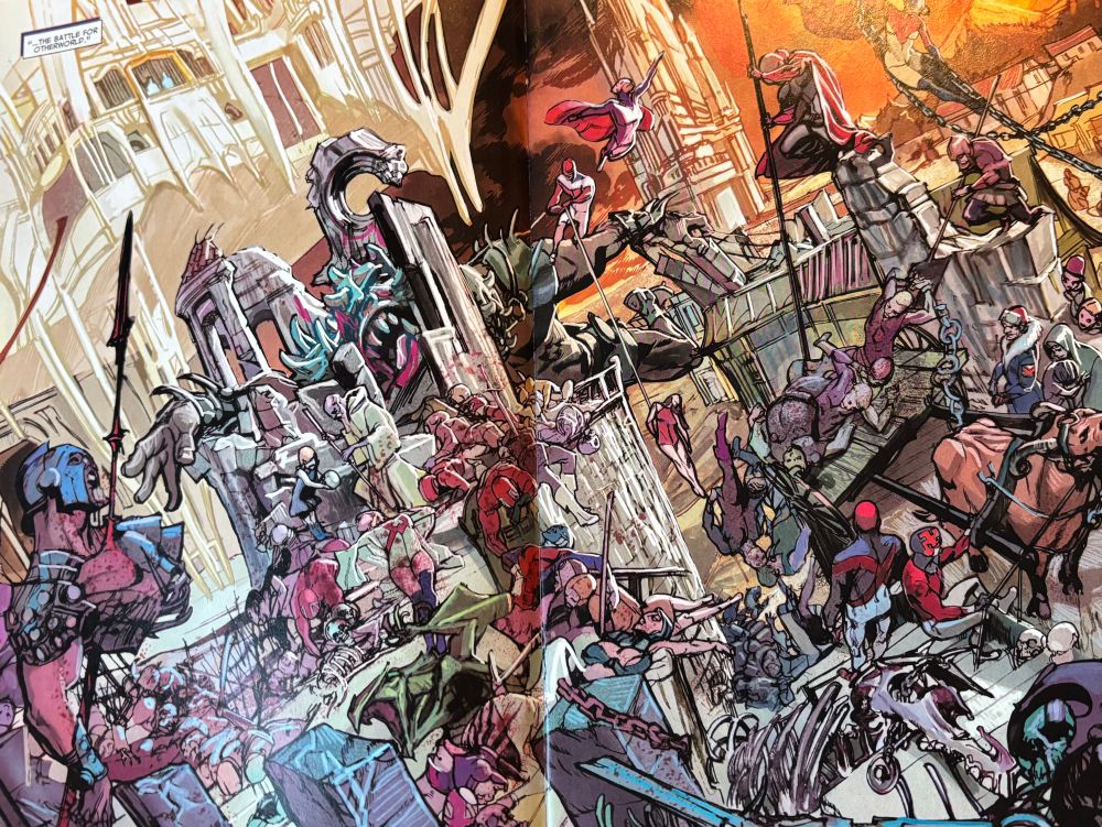 Otherworld. The Captains Britain are at war.