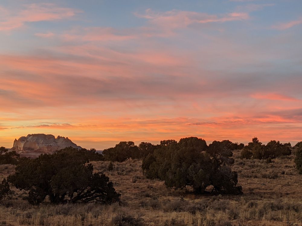 Sunset view of White Pocket in Vermillion Cliffs National Monument