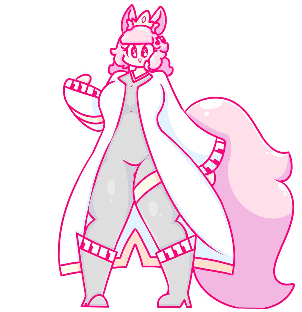 princess sylvysprit vtuber sona art sylvyspritart cute pink fluffy uwu