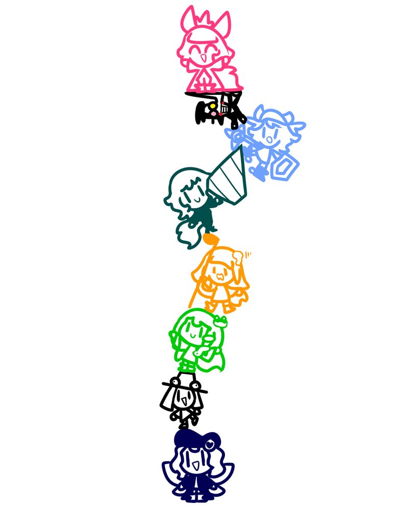 chibi tower Withness the chibi tower!

From bottom to top:
Setsuya (OC)
Suwako Moriya (Touhou)
Sanae Kochiya (Touhou)
Hazuki (Hazuki Dies: She Has No Name)
Mido (Zeroranger)
Fraeija (DnD OC)
Spamton (Deltarune)
Princess Sylvysprit (sona)
art my art oc sylvysprit sylvyspritart deltarune tomorrow