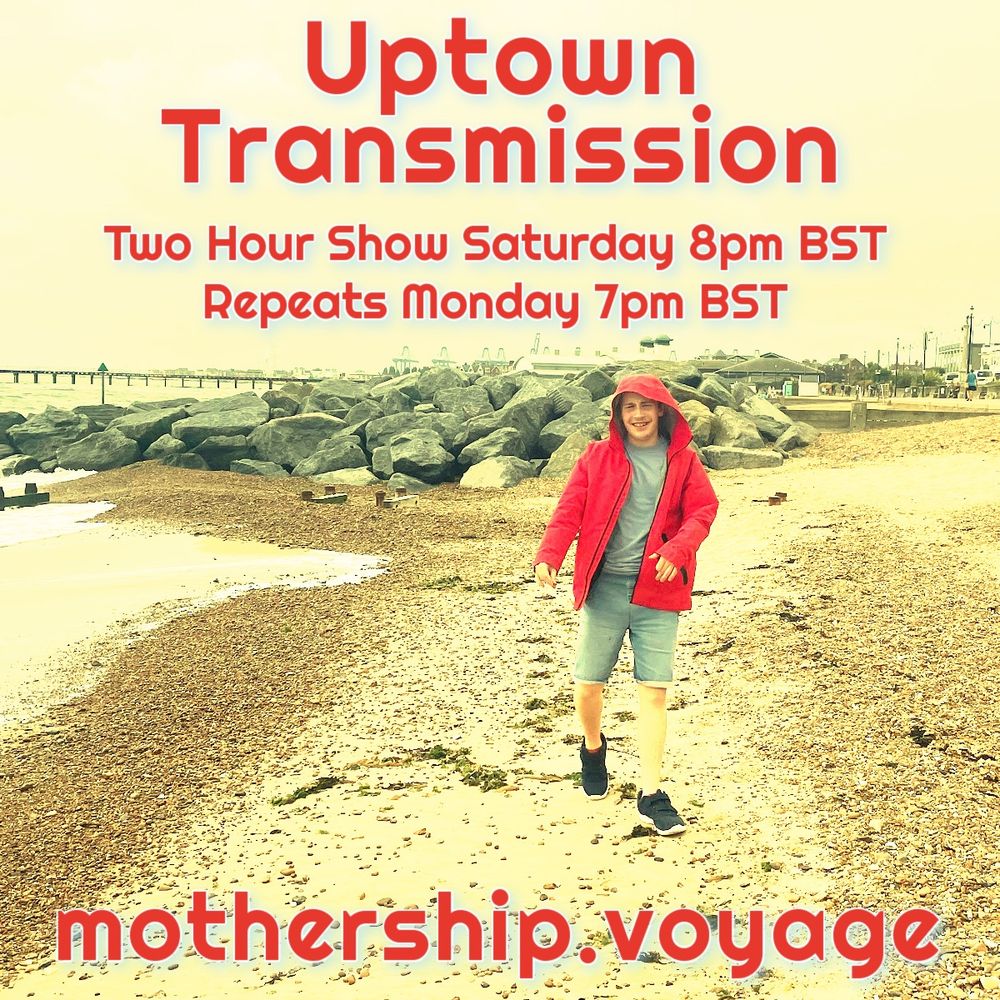 Photo of the boy wonder at Felixstowe beach, advertising the two hour long Uptown Transmission on Radio Mothership. 8pm BST Saturday via mothership.voyage with two hours of music from Pyramids Of Phobos, onetwotwofour, Jilk, Warren Rasmussen, Monitors, Simon McCorry, Julian Cope, Petrohex, Echo Broke Alone, Arran Poole, Skeleton Mage, Stop Look Listen, Politician MC, Water Damage, Sheherazaad, Joseph Blane and Lee Ashcroft.
