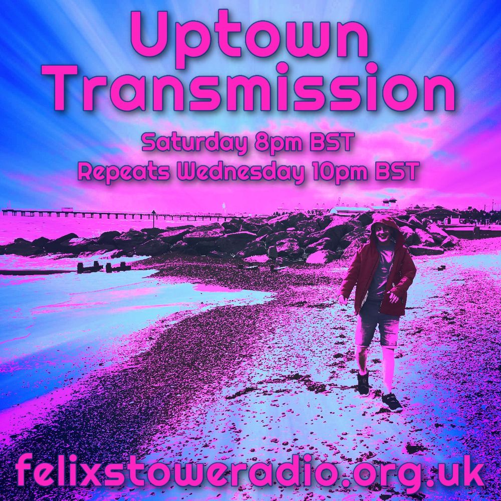 Treated photo of the boy wonder at Felixstowe beach, advertising the hour long Uptown Transmission on Felixstowe Radio. 8pm BST Saturday via felixstoweradio.org.uk with an hour of music from 1000 Homo DJs, CommsBreakdown, Agora Sci-Fi, Brightblack Morning Light, Lunar Isles, Fingerwolf, The Dickies, Sandra’s Wedding, 97 Sound Signal, William Carlos Whitten & Diana Crash, phoneswithchords and orchid mantis.
