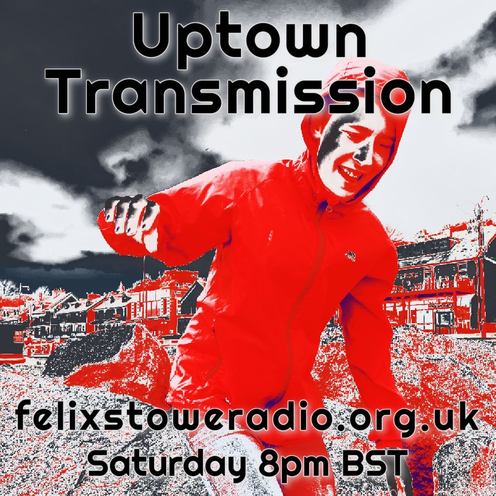 Manipulated photo of the boy wonder at Felixstowe beach, advertising Uptown Transmission on Felixstowe Radio. 8pm BST Saturday via felixstoweradio.org.uk with an hour of music from The Far Out, We Walk The Earth, Venge Flow, Nostalgia Deathstar, Senseless Things, Ellis Clasper, Simon Heartfield, Eels, Warm Coat, Sly & The Family Drone, Sons Of Ken, Brad and The Veldt.
